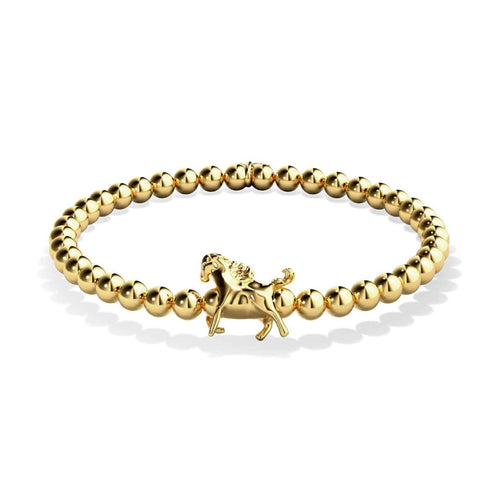Reitsport | 18 Karat Gold | Armband mit Pferdeanhänger